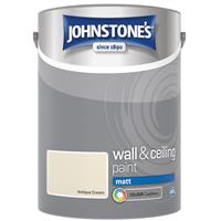 Johnstone's Matt Emulsion Paint, 5L, Antique Cream