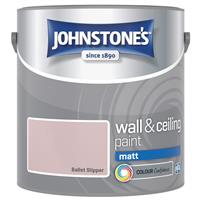 Johnstone's Matt Emulsion Paint, 2.5L, Ballet Slipper