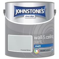 Johnstone's Matt Emulsion Paint, 2.5L, Frosted Silver