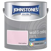Johnstone's Matt Emulsion Paint, 2.5L, Pink Cadillac