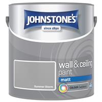 Johnstone's Matt Emulsion Paint, 2.5L, Summer Storm
