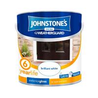 Johnstone's Exterior Gloss Paint, 2.5L, Pure Brilliant White