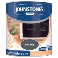 Johnstone's Exterior Undercoat Paint, 750ml, Dark Grey