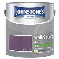 Johnstone's Silk Emulsion Paint, 2.5L, Dark Angel