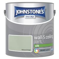 Johnstone's Silk Emulsion Paint, 2.5L, Natural Sage