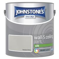 Johnstone's Silk Emulsion Paint, 2.5L, Venice Grey