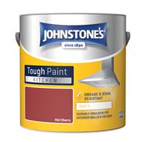 Johnstone's Kitchen Matt Tough Emulsion Paint, 2.5L, Hot Cherry