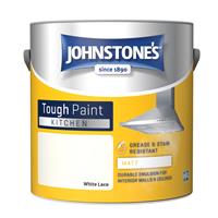 Johnstone's Kitchen Matt Tough Emulsion Paint, 2.5L, White Lace