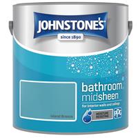 Johnstone's Bathroom Mid Sheen Finish Emulsion Paint, 2.5 Litre, Island Breeze