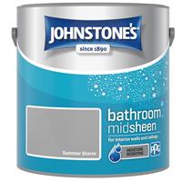 Johnstone's Bathroom Mid Sheen Finish Emulsion Paint, 2.5 Litre, Summer Storm