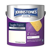 Johnstone's Washable Matt Emulsion Paint, 2.5L, Champagne Cream