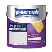 Johnstone's Washable Matt Emulsion Paint, 2.5L, Frosted Silver