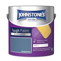 Johnstone's Washable Matt Emulsion Paint, 2.5L, Vintage Denim