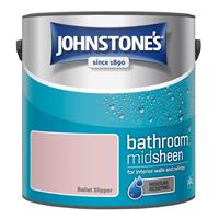 Johnstone's Bathroom Mid Sheen Finish Emulsion Paint, 2.5 Litre, Ballet Slipper
