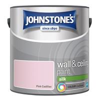 Johnstone's Silk Emulsion Paint, 2.5L, Pink Cadillac