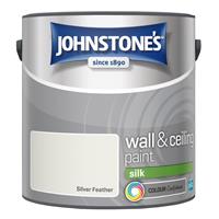 Johnstone's Silk Emulsion Paint, 2.5L, Silver Feather