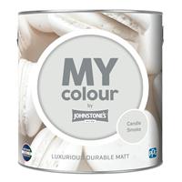 Johnstone's My Colour Durable Matt Emulsion, 2.5L, Candle Smoke