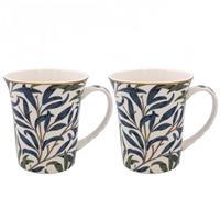 William Morris Willow Bough Mugs, Set of 2