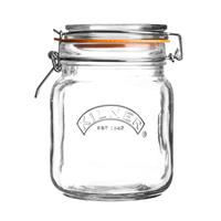 Kilner Square Clip Top Jar, 1 Litre