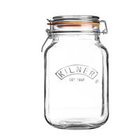 Kilner Square Clip Top Jar, 2 Litre