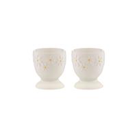 Price & Kensington Daisy Egg Cup, Set of 2, Cream