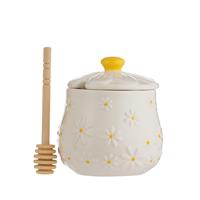 Price & Kensington Daisy Honey Pot & Drizzler, Cream