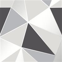 Fine Decor Apex Geo Sidewall Wallpaper, Black & Silver