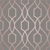 Fine Decor Apex Trellis Sidewall Wallpaper, Copper & Charcoal