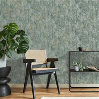 Fine Dcor Savona Marble Plain Wallpaper, Emerald