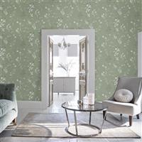 Laura Ashley Elderwood Wallpaper, Sage