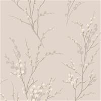 Laura Ashley Pussy Willow Wallpaper, Dove Grey