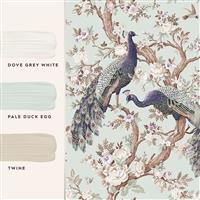 Laura Ashley Belvedere Wallpaper, Duck Egg