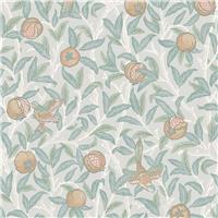 William Morris at Home Bird & Pomegranate Wallpaper, Duck Egg