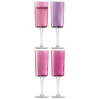 Gems Champagne Flute 210ml Assorted Garnet x 4