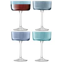Gems Champagne/Cocktail Glass 230ml Assorted Sapphire x 4