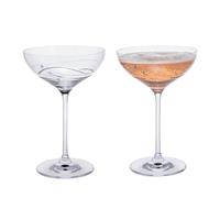 Dartington Crystal Glitz Cocktail Saucers, Set of 2