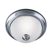 Searchlight American Diner Flush Ceiling Light, Chrome