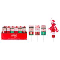 RSW International Christmas Confetti Push Pop, Red & White