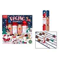 RSW International Racing Reindeers Christmas Crackers, 12, 6 Pack