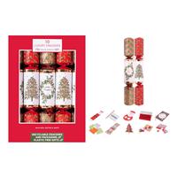 Harvey & Mason Luxury Tree & Wreath Christmas Crackers, 14, 10 Pack