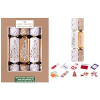 RSW International Luxury Tree Christmas Crackers, 14, 10 Pack