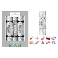 RSW International Luxury Snowflake Christmas Crackers, 14, 10 Pack