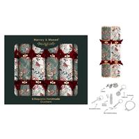 RSW International Exquisite Robin Christmas Crackers, 13.5, 6 Pack, Green