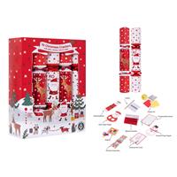 RSW International Santa & Yelpers Christmas Crackers, 12, 10 Pack, Red