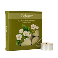 Wax Lyrical Colony Tealights, Jasmine & Oudwood, Box of 9