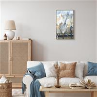 Silver Birch Blues by A Lera Framed Canvas