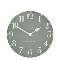 Thomas Kent Arabic Wall Clock, 12", Seagrass