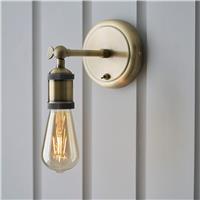 Endon Hal Wall Light, Antique Brass