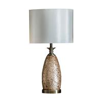 Endon Dahlia Table Lamp, Antique Brass
