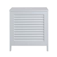 Lloyd Pascal Louvre Laundry Hamper, White